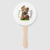 Ein süßer brauner Teddybär  Fächer (Rückseite)