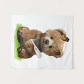 Ein süßer brauner Teddybär Wandteppich (Vorderseite (Horizontal))
