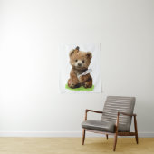 Ein süßer brauner Teddybär Wandteppich (Beispiel)