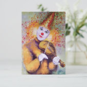 Ein süßer Clown, der Geige spielt Ankündigung (Stehend Vorderseite)