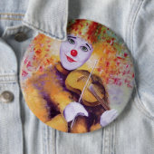 Ein süßer Clown, der Geige spielt Button (Beispiel)