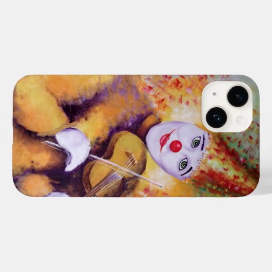 Ein süßer Clown, der Geige spielt Case-Mate iPhone Hülle (Rückseite (Horizontal))