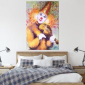 Ein süßer Clown, der Geige spielt Leinwanddruck (Insitu (Schlafzimmer))