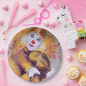 Ein süßer Clown, der Geige spielt Pappteller (Party)