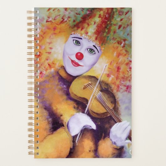 Ein süßer Clown, der Geige spielt Planer (Vorderseite)