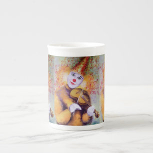 Ein süßer Clown, der Geige spielt Porzellantasse