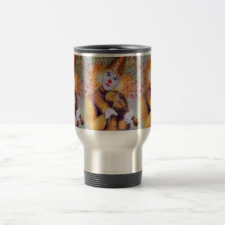 Ein süßer Clown, der Geige spielt Reisebecher