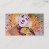 Ein süßer Clown, der Geige spielt Visitenkarte (Vorderseite)