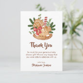 Ein süßer Duschkopf ist auf dem Weg Dankeskarte (Stehend Vorderseite)