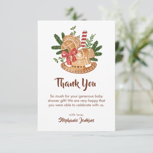 Ein süßer Duschkopf ist auf dem Weg Dankeskarte (Stehend Vorderseite)