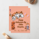 Ein süßer Halloween-Wunsch Mitteilungskarte (Vorderseite/Rückseite Beispiel)