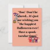 Ein süßer Halloween-Wunsch Mitteilungskarte (Rückseite)
