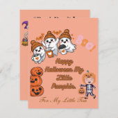 Ein süßer Halloween-Wunsch Mitteilungskarte (Vorne/Hinten)