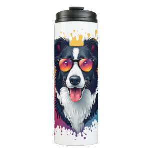 Ein süßer Hund Border Collie [RB#10009]  Thermosbecher