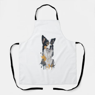 Ein süßer Hund Border Collie Schürze