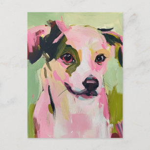 Ein süßer Hund mit zwei verschiedenen Augenfarben Postkarte