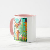 Ein süßer junger Hirsch sieht dich an. Tasse (Vorderseite Links)