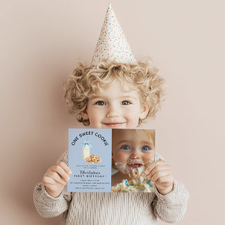 Ein süßer Keksjunge zum ersten Geburtstag Einladun Einladung