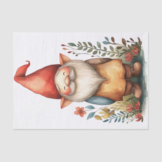 Ein süßer kleiner Gnome Seidenpapier (Vorderseite)