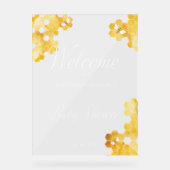 Ein süßer, kleiner Honig auf dem Weg zum Bienenstu Acrylschild (Vorderseite)