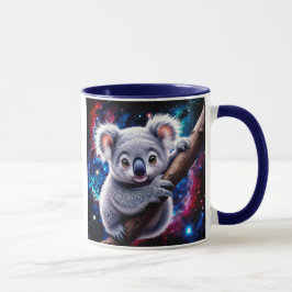 Ein süßer kleiner Koala beobachtet Sie. Tasse