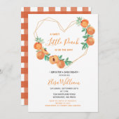 Ein süßer Kleiner Pfirsich befindet sich auf dem W Einladung (Vorne/Hinten)