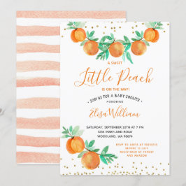 Ein süßer kleiner Pfirsich ist auf dem Weg zur Bab Einladung