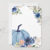 Ein süßer Kürbis ist auf dem Weg! Babyparty Einladung (Rückseite)