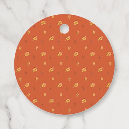 Ein süßer Kürbis ist auf dem Weg zur Babydusche Geschenkanhänger (Rückseite)