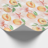 Ein süßer Pfirsich Geschenkpapier Pfirsiche Gesche (Ecke)
