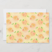 Ein süßer Pfirsich Personalisiert zum Geburtstag E Einladung (Rückseite)