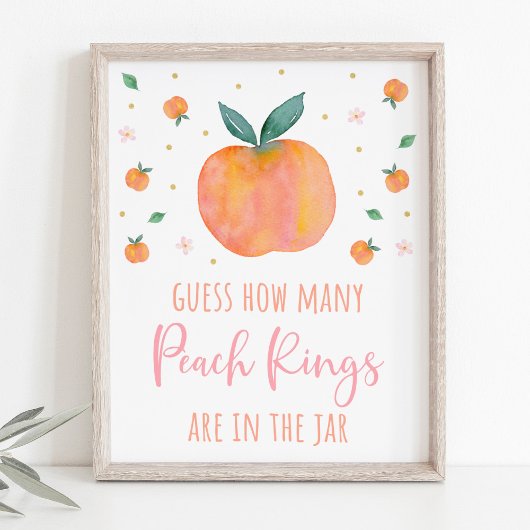 Ein süßer Pfirsich schätzt, wie viele Spiele Poster