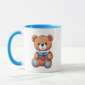 Ein süßer Teddybär im Cartoon-Design. Tasse (Links)