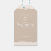 Ein süßer und neuer Beginngeist für eine Hochzeit Geschenkanhänger (Rückseite)