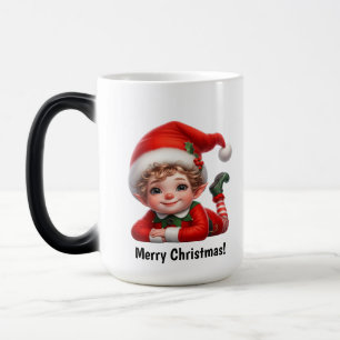 Ein süßer Weihnachts-Elf-Becher mit individuellem  Verwandlungstasse