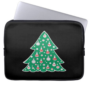 Ein süßer Weihnachtsbaum-Feiertagsentwurf. Klassis Laptopschutzhülle