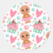 Ein süßer Weihnachtsmorgen Runder Aufkleber (Vorderseite)