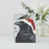 Ein süßer Weihnachtsrabe Postkarte (Stehend Vorderseite)