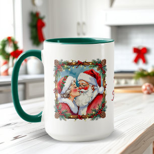 Ein süßes altmodisches Weihnachten   Mr und Mrs Cl Tasse