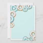 Ein süßes Baby Blue Donuts Wasserfarbe Baby Dusche Einladung (Rückseite)