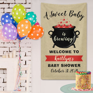 Ein süßes Baby braut Halloween-Kinderdusche Banner