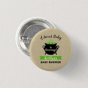 Ein süßes Baby braut Halloween-Kinderdusche Button