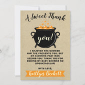 Ein süßes Baby braut Halloween-Kinderdusche Dankeskarte (Vorderseite)