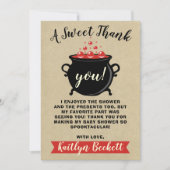 Ein süßes Baby braut Halloween-Kinderdusche Dankeskarte (Vorderseite)