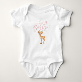 Ein süßes Baby-Girl Woodland Deer Baby Strampler