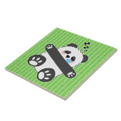 Ein süßes Baby-Panda schläft friedlich Fliese (Seite)