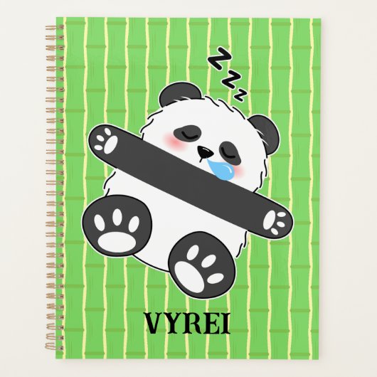 Ein süßes Baby-Panda schläft friedlich Planer (Vorderseite)