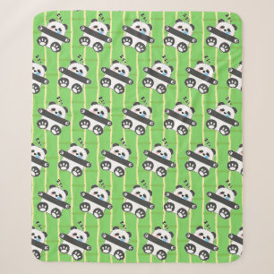 Ein süßes Baby-Panda schläft friedlich Sherpadecke
