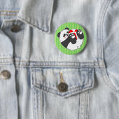 Ein süßes Baby-Panda spielt mit einem Ball Button (Beispiel)
