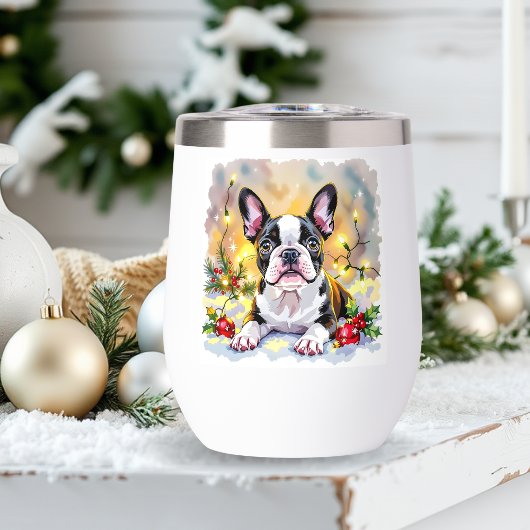 Ein süßes Boston-Terrier-Weihnachten